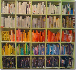 color-coded bookcase by juhansonin