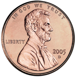 Lincoln on U.S. one cent