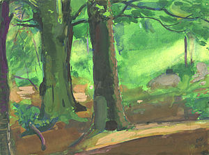 The woods at Cupid's Green, painted by Ashley George