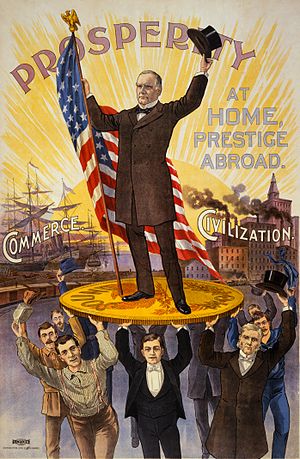 Campaign poster showing William McKinley