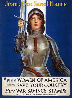 English: "Joan of Arc saved France--Women...